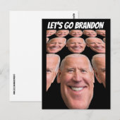 LET'S GO BRANDON JOE BIDEN FUNNY POSTCARDS POSTKARTE (Vorne/Hinten)