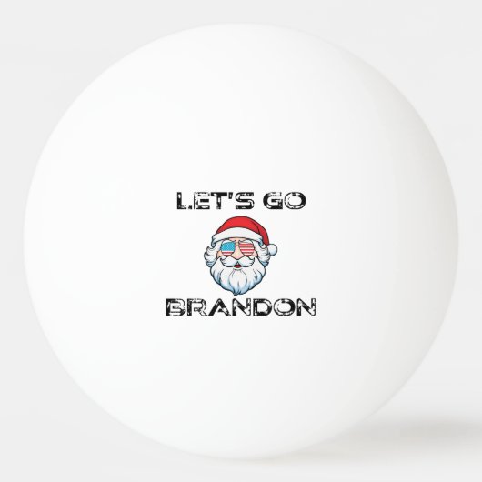 Let's Go Brandon Joe Biden Funny Santa Tischtennisball (Vorderseite)