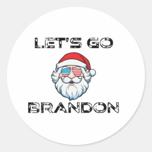 Let's Go Brandon Joe Biden Weihnachten Runder Aufkleber