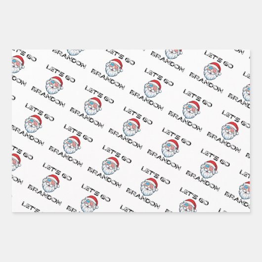 Let's Go Brandon Joe Biden Weihnachtswrappin Geschenkpapier Set (Vorderseite 3)