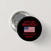 Let's Go Brandon! Kommunism Sucks! Button (Vorne & Hinten)