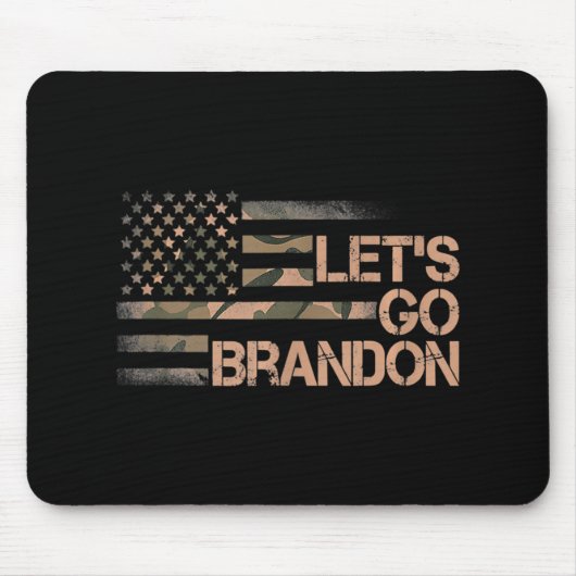 Let's Go Brandon Lasse Go Brandon Camouflage Ameri Mousepad (Vorne)