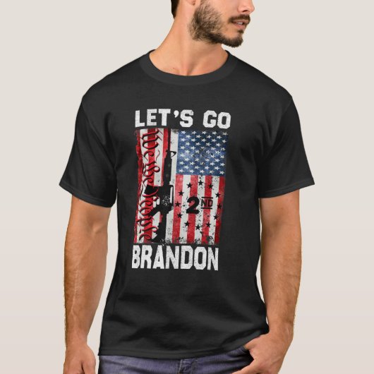 Let's Go Brandon Lasse Go Brandon Camouflage Ameri T-Shirt (Vorderseite)