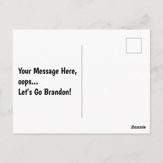 LET'S GO BRANDON POSTKARTE (Rückseite)