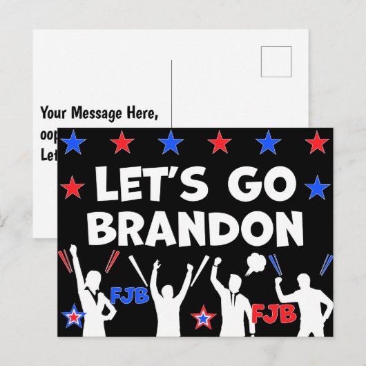 LET'S GO BRANDON POSTKARTE (Vorne/Hinten)