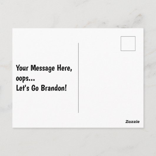 LET'S GO BRANDON POSTKARTE (Rückseite)