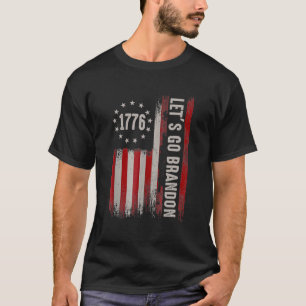 Let's Go Brandon Retro Branson USA Flag Vintag T-Shirt