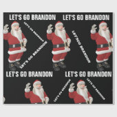 LET'S GO BRANDON SANTA CHRISTMAS Wrapping Paper Geschenkpapier (Flach)