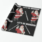 LET'S GO BRANDON SANTA CHRISTMAS Wrapping Paper Geschenkpapier (Ungerollt)