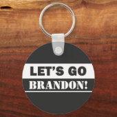 "Let's go Brandon" Schwarz-Weiß-Schlüsselanhänger Schlüsselanhänger (Vorderseite)