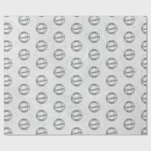 Let's Go Brandon Stamped Seal Design Marble Gray  Geschenkpapier (Flach)