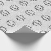 Let's Go Brandon Stamped Seal Design Marble Gray Geschenkpapier (Ecke)