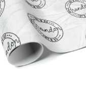 Let's Go Brandon Stamped Seal Design Marble Gray  Geschenkpapier (Rolleneckpunkt)