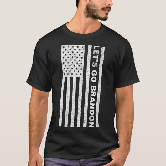 LET'S GO BRANDON USA FLAG T-Shirt (Vorderseite)