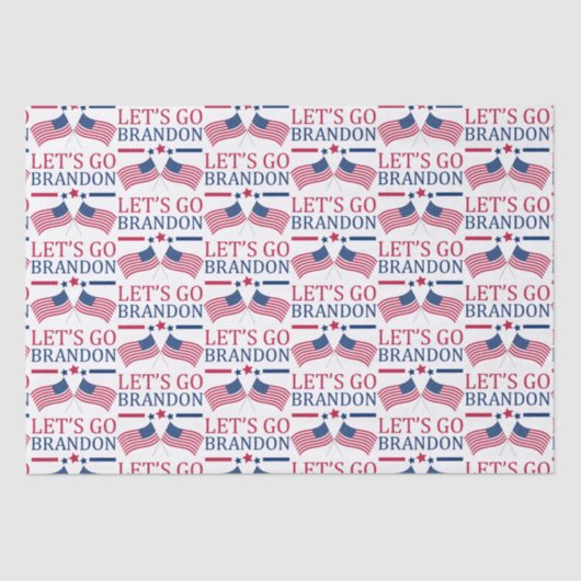 Let's Go Brandon USA Flags Seidenpapier (Vorderseite)
