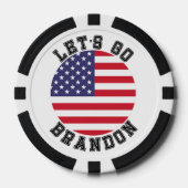 "Let's Go Brandon USA Stars Flag" Pokerchips (Vorderseite)
