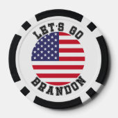 "Let's Go Brandon USA Stars Flag" Pokerchips (Rückseite)