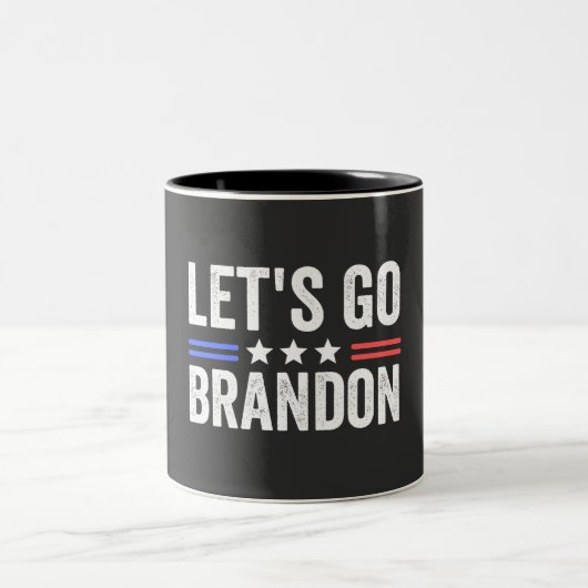 Let's Go Brandon Zweifarbige Tasse (Mittel)