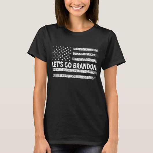 Lets Go Branson Brandon Antibiden Black T-Shirt (Vorderseite)