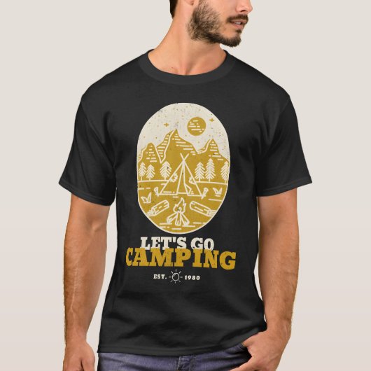 Lets Go Camping Adventureee retro T-Shirt (Vorderseite)