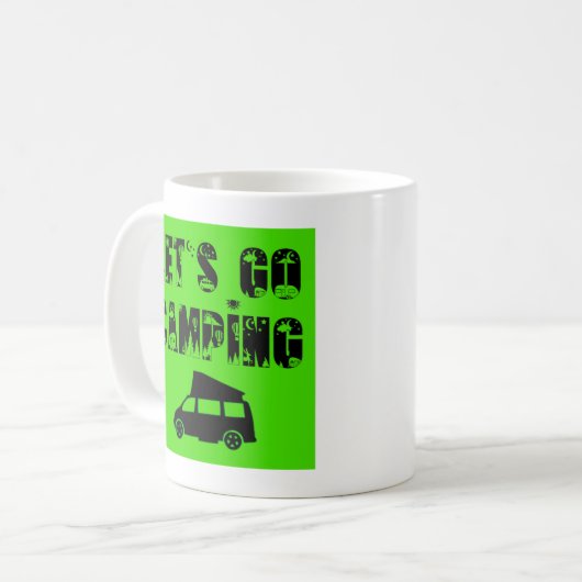 Let's Go Camping - Klasse B Kaffeetasse (Vorderseite Links)