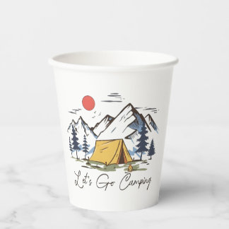 Let's Go Camping Pappbecher