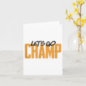 Lets Go Champ' Boxing Motivation  Karte (Gelbe Blume)