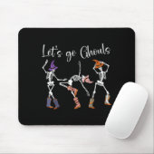 Let's Go Ghouls Dancing Skeleton Cowboy Western Ha Mousepad (Mit Mouse)