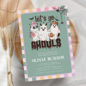 Let's Go Ghouls Groovy Halloween Bridal Shower Einladung