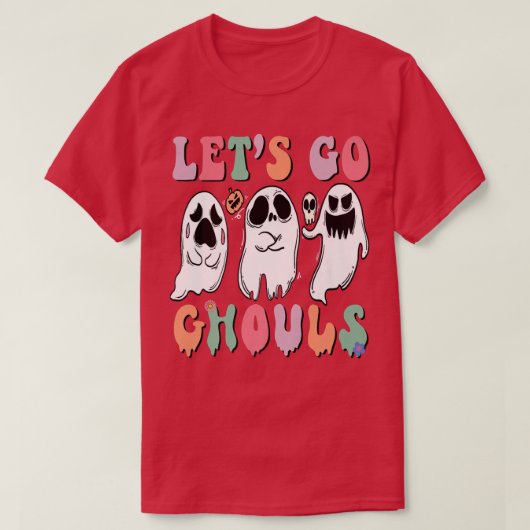 Let's Go Ghouls Halloween Shirt Ghost Costume Men (Design vorne)