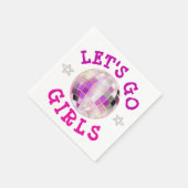 Let's Go Girls Disco Ball Junggeselinnen-Abschied Serviette (Ecke)
