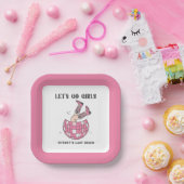 Let's Go Girls Disco Cowgirl Bachelorette Pappteller (Party)