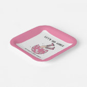 Let's Go Girls Disco Cowgirl Bachelorette Pappteller (Gewinkelt)
