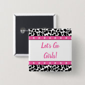 Let's Go Girls Disco Cowgirl Junggeselinnen-Abschi Button (Vorne & Hinten)