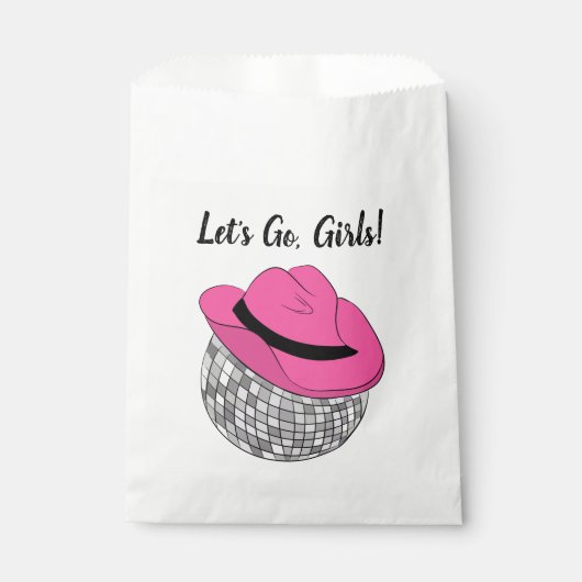 Let's Go Girls Disco Cowgirl Junggeselinnen-Abschi Geschenktütchen (Vorderseite)
