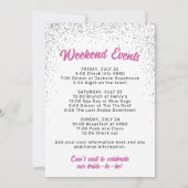 Let's Go Girls Glitzer Weekend Junggeselinnen-Absc Einladung (Rückseite)