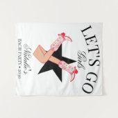 Let's Go Girls Personalisiert Cowgirl Bachelorette Wandteppich (Vorderseite (Horizontal))