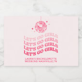 Let's Go Girls Sparkling Wine Labels Bachelorette Schaumweinetikett (Einzelnes Label)
