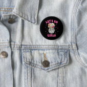 Let's Go Girls Team Bride Floral Disco Bachelorett Button (Beispiel)