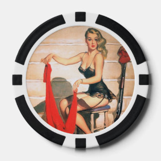 Let's Go Hunting - Vintage Kunst des Buttons Pokerchips