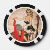Let's Go Hunting - Vintage Kunst des Buttons Pokerchips (Rückseite)