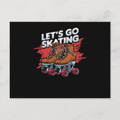Lets Go Skating Inline Skater Roller Skates Gift Postkarte (Vorderseite)