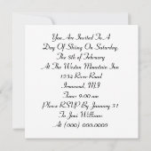 "LET'S GO SKIING" Modernes Skifahren Einladung (Rückseite)