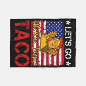 Let's Go Taco Funny Trump Always Chickens Out 25 Fleecedecke (Vorderseite (Horizontal))