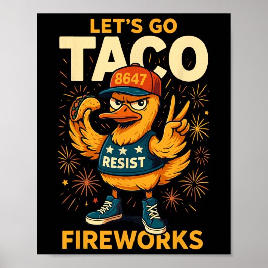 Let's Go Taco Meme Poster (Vorne)
