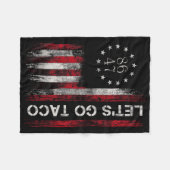 Let's Go Taco Shirt Funny Let's Go Taco 3 Fleecedecke (Vorderseite (Horizontal))