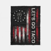 Let's Go Taco Shirt Funny Let's Go Taco 3 Fleecedecke (Vorderseite)