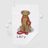 Let's Go! Walk Chesapeake Bay Retriever (dg tan) Golfhandtuch (Insitu)