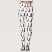 Let's Go! Walk Chinese Crested Dog (hl blk wh 1) Leggings (Vorderseite)