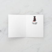 Let's Go! Walk Curly-Coated Retriever Dog (black) Karte (Innenseite)